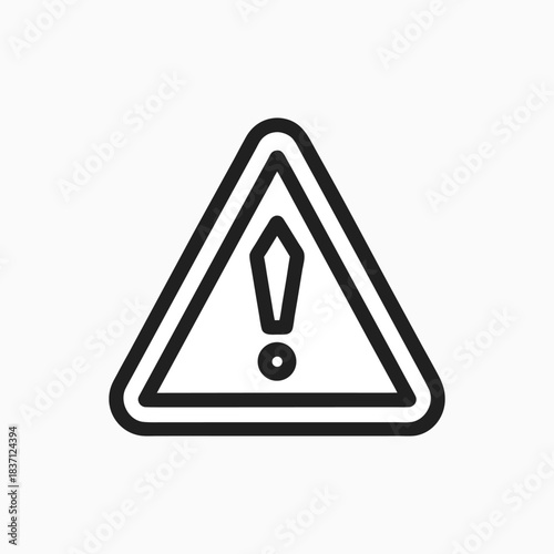 danger warning editable stroke outline template