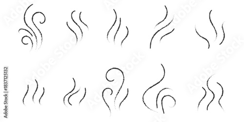 Smoke steam silhouette icon or logo illustration
