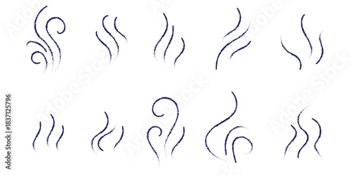 Smoke steam silhouette icon or logo illustration