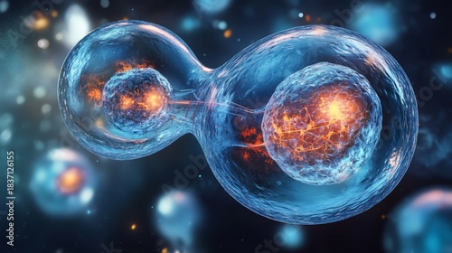 Fusion of Two Distinct Cells Showcasing the Complexity of Microscopic Life Forms