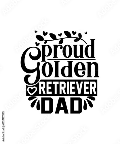 proud golden retriever dad svg