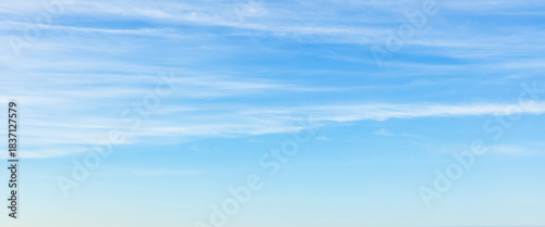 Wallpaper Mural A wide view of a clear blue sky with wispy white clouds fading toward the horizon Torontodigital.ca