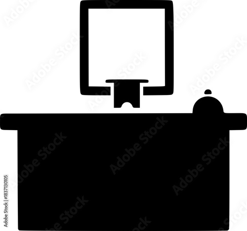 Hotel Front Desk Reception Icon