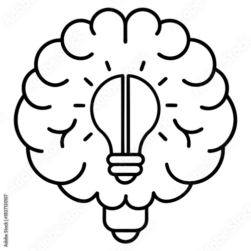Left and Right Brain Silhouettes Vector, Creative vs Logical Mind Illustration