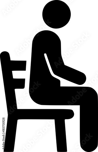 Person Sitting Silhouette Icon