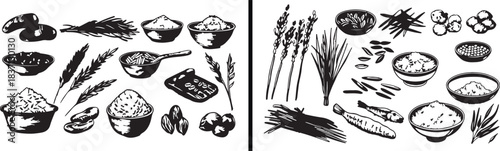 Herbal Product Vector, Organic Plant Illustration, Natural Ingredient Art, Health Ayurveda Vector, Wellness Leaf Design, Eco Botanical Clipart, Herbal Medicine Symbol, Spa Therapy Vector, Nature Green