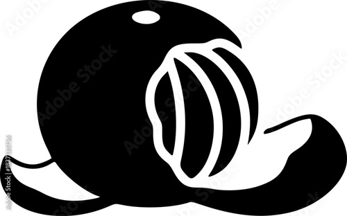 Peeled Tangerine Citrus Fruit Icon