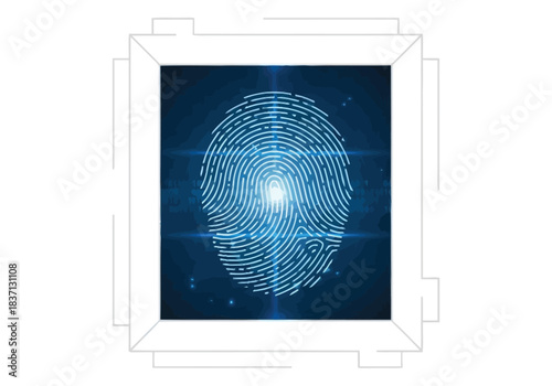 Digital Fingerprint Scan for Secure Identity Verification and Data Protection Niche Industry Vector Icons Evergreen Microstock Graphics Sustainable Energy Line Art