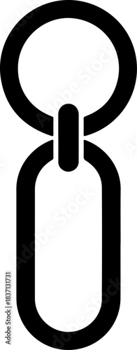 Keychain with an oblong pendant and circular ring