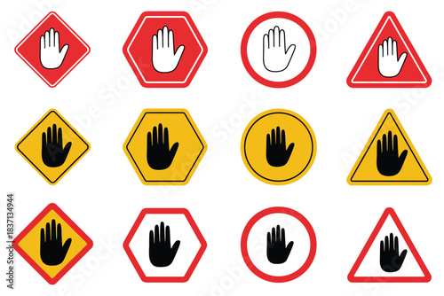 Exclamation mark warning attention icon, featuring bold caution symbols and alert graphics, ideal for safety signage, hazard notifications, digital interfaces