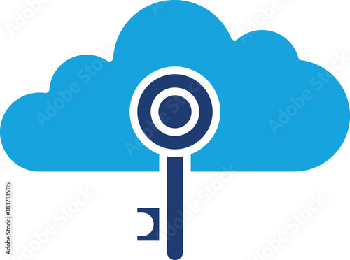 Cyber Security mixed color icon concept