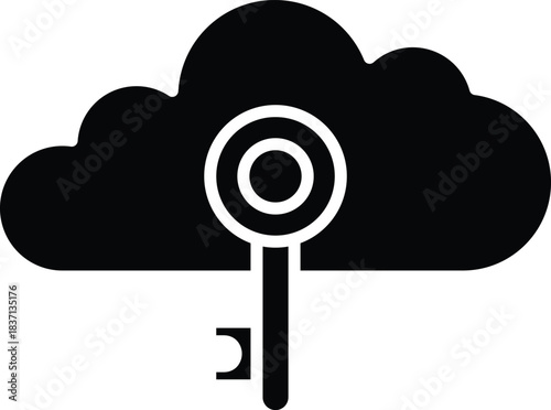 Cyber Security glyph icon concept