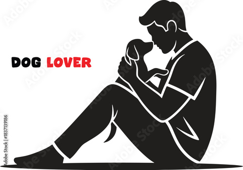 Dog Lover Vector – Human and Pet Interaction
