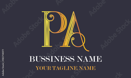 PA p pa initial logo | initial based abstract modern minimal creative logo, vector template image. luxury logotype logo, real estate homie logo. typography logo. initials logo