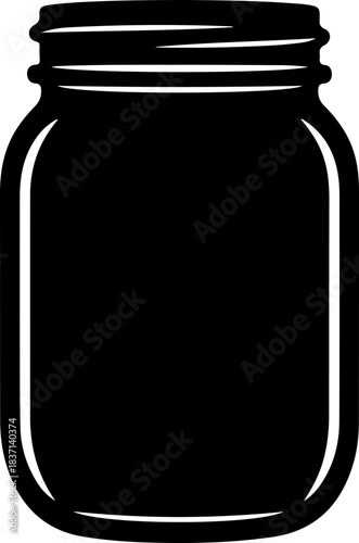 Decorative jar silhouette vector illustration