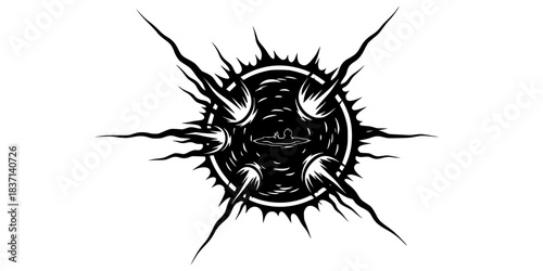 Sun Solar Flare Eruption Vector Silhouette