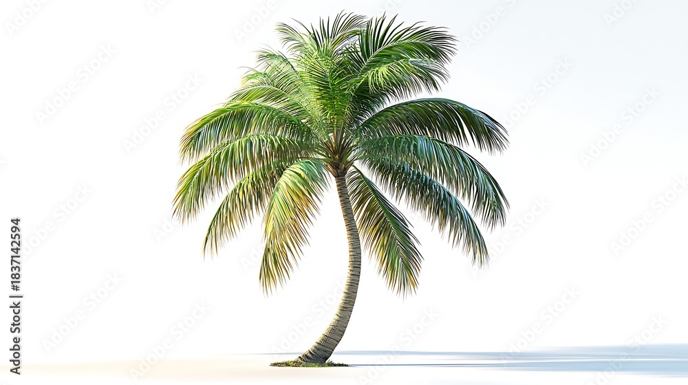 Obraz premium Green palm tree illustration high resolution picture