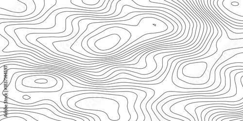 Background of the topographic map. Topographic map patterns, topography line map. Vintage outdoors style.