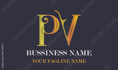 PV p pv initial logo | initial based abstract modern minimal creative logo, vector template image. luxury logotype logo, real estate homie logo. typography logo. initials logo