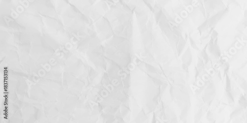 White background with aesthetic paper accents. Crumpled paper texture background. White crumpled paper background.