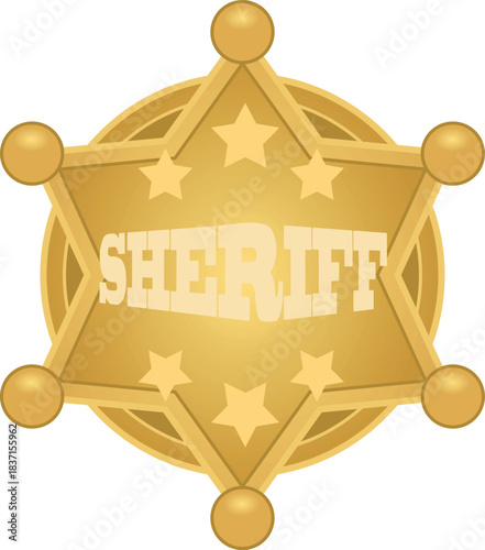 Deputy sheriff badge. vector illustration