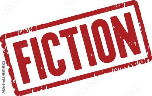 fiction grunge stamp text vector