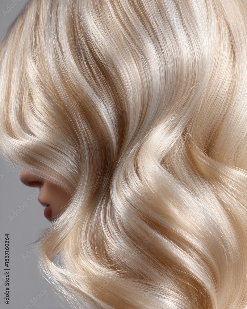 Fototapeta premium Trendy Cloud Dancer 2026 Soft Blonde Waves Beauty Look