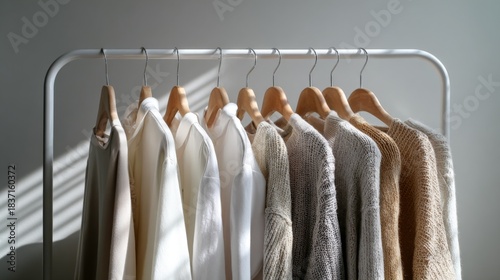 Trendy Cloud Dancer 2026 Minimal Wardrobe Rack