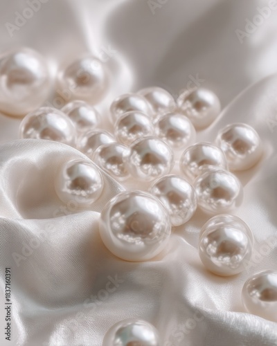 Pearls on satin fabric — trendy color of the year 2026