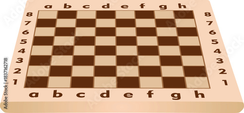 Empty chess table. vector illustration