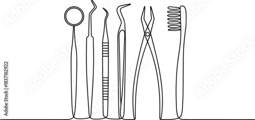 set of dental instruments