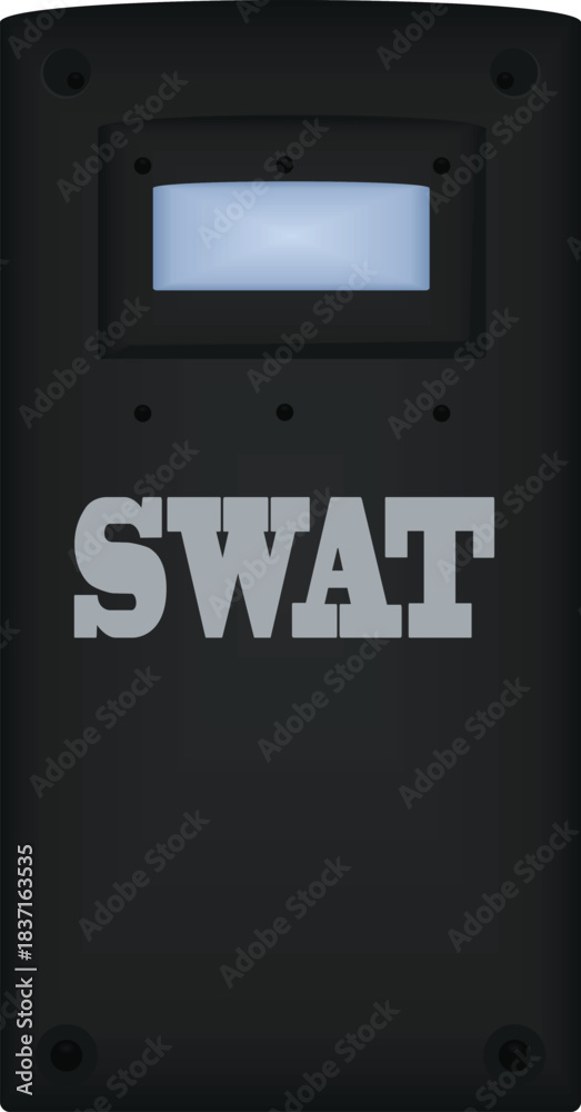 Naklejka premium Metal police shield. vector illustration