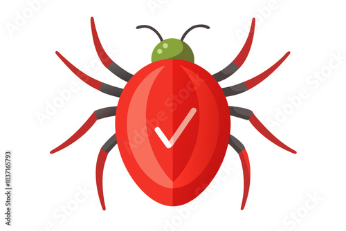 High-quality illustration of a tick insect with realistic detail and color. This vector graphic shows the tick’s body structure, legs, and texture, perfect for educational, scientific, and medical pur