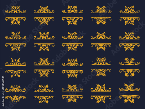 Vintage Ornamental Border Divider | Decorative Floral Flourish Frame