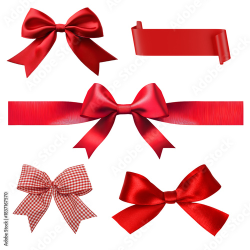 A Ribbons collection isolated with transparent background
