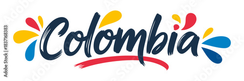 Colombian patriotic banner design featuring vibrant national flag colors in a modern vector composition ideal for cultural celebrations, national pride themes, festive posters, heritage events, and tr