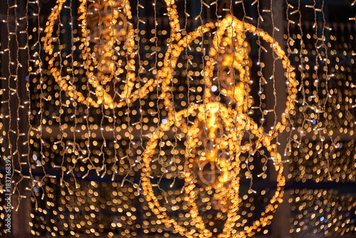 Red and White Christmas baubles,Tree Ornaments with Lights