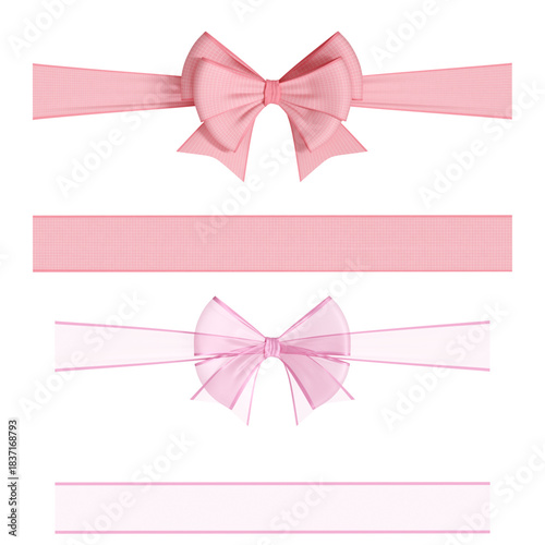 A Ribbons collection isolated with transparent background
