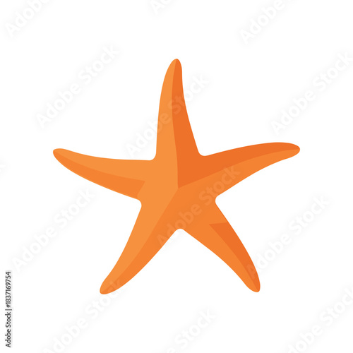 A simple orange starfish illustration on a white background.