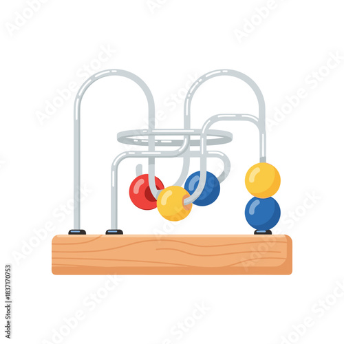 Colorful Bead Maze Toy for Childrens Development and Fun.