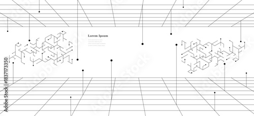 幾何学 抽象 六角形 科学 グリッド パターン 背景