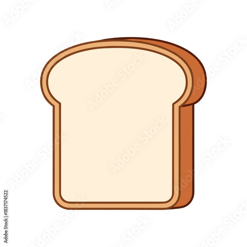 A simple illustration of a slice of white bread.