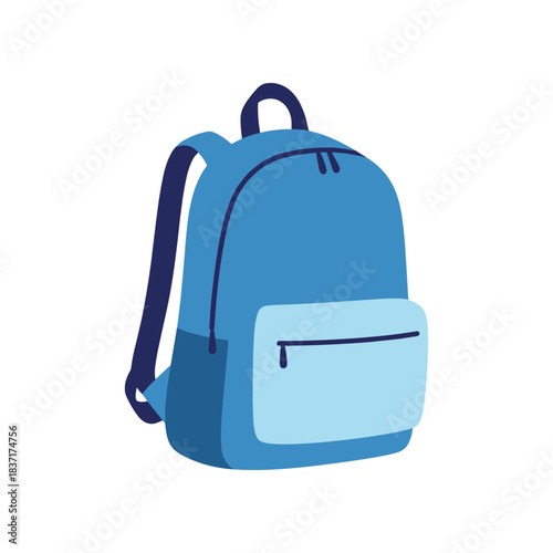 Blue Backpack for School and Travel.