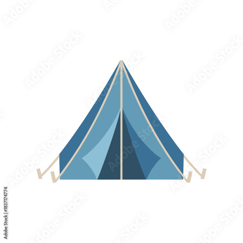 Blue Canvas Tent for Outdoor Camping Adventures.