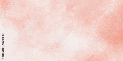 Red watercolor stains on white paper paint abstract texture background. Pink watercolor background Abstract living coral color shades watercolor aquarelle painted background . Brush stroked painting .