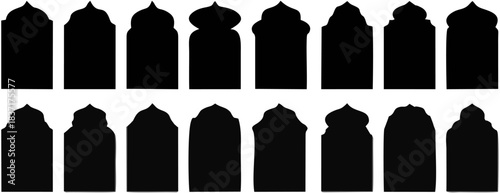 Set of oriental arches. Islam...