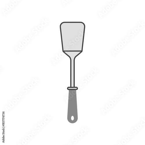 Simple illustration of a kitchen spatula for cooking and baking.