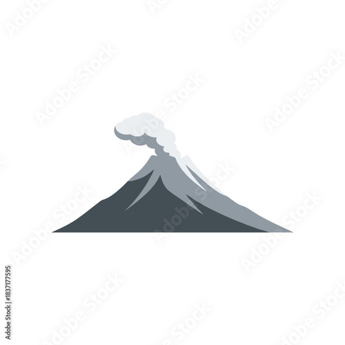 Volcano with Smoke Plume A Natural Power Display.