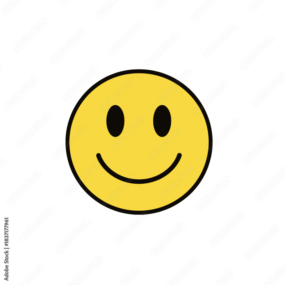 Fototapeta premium Yellow Smiley Face Vector Icon