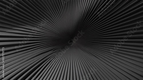 Black high-contrast lines on a white background, smooth geometric distortion, subtle 3D depth, without abrupt changes in direction